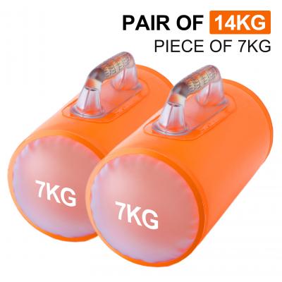 Deiris 14kg Water Dumbbell Pairs,Portable for Travel,Free Weights Adjustable, Yoga Exercise Fitness, Water Filled Dumbbell Training Set