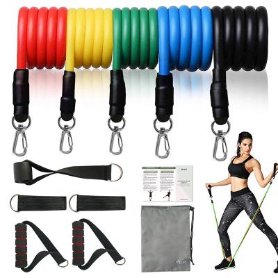 Resistance Bands Set Exercise Bands with Door Anchor Legs Ankle Straps for Resistance Training Physical Therapy Home Workouts